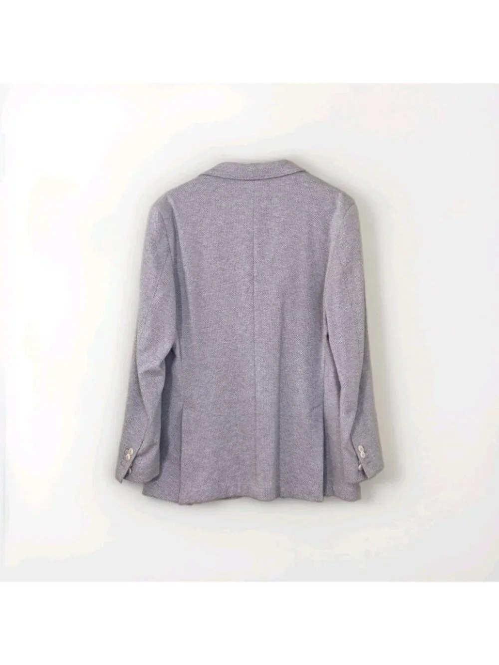 Massimo Dutti Knit Blazer Mens 38R / EU 48 Gray Unstructured Microtextured Edgy